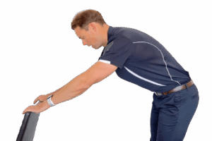 Supported shoulder flexion exercise for frozen shoulder during the thawing stage to restore movement and strength